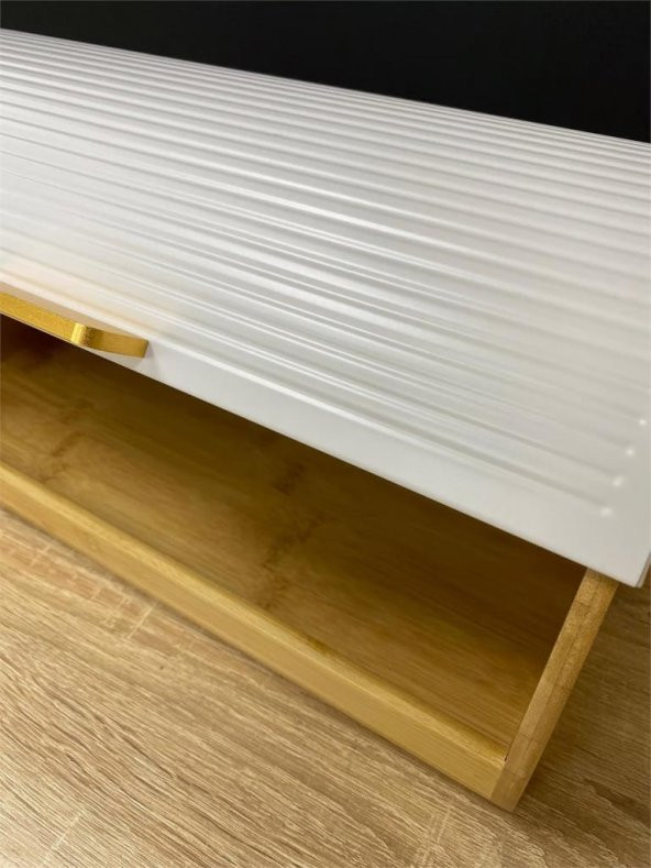 Arow Vero Lüx Ahşap Ekmek Kutusu Beyaz TR-2663 - 3