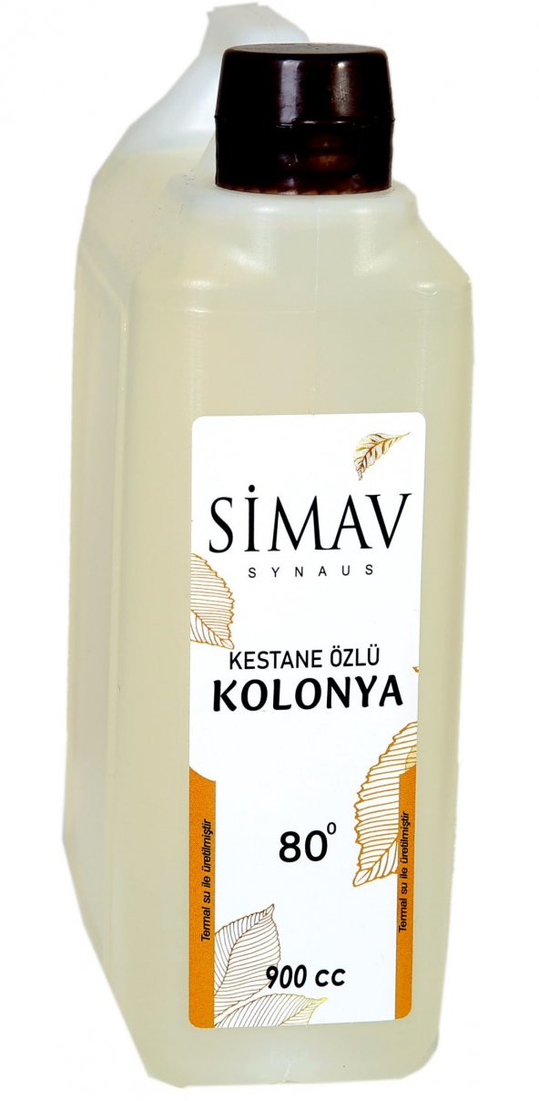 SİMAV Kestane Özlü ve Termal Sulu Kolonya 2li Set 900ml + Cam 200ml - 3