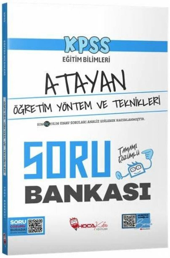 KPSS Eğitim Bilimleri Öğretim Yöntem ve Teknikleri Atayan Soru Bankası Çözümlü Hoca Kafası Yayınları