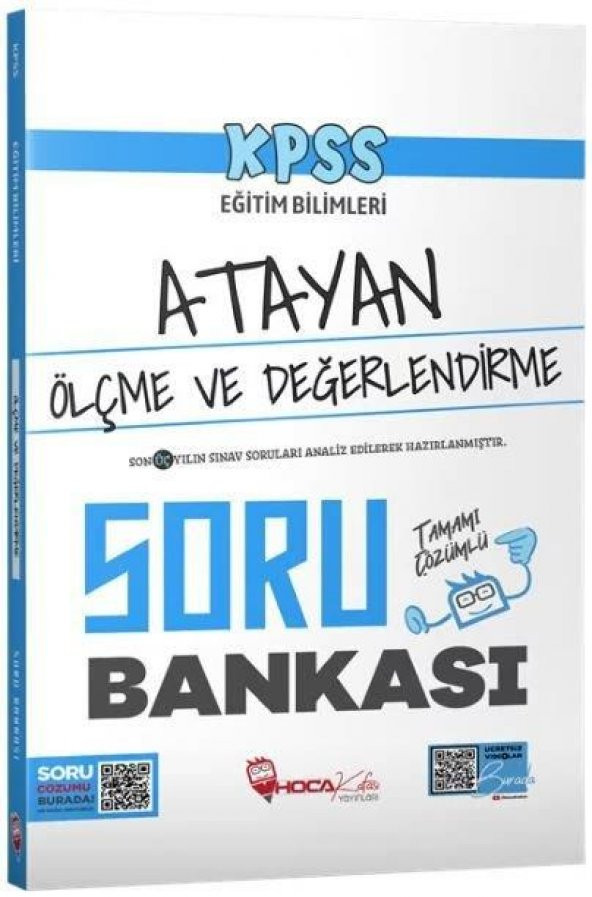 KPSS Eğitim Bilimleri Ölçme ve Değerlendirme Atayan Soru Bankası Çözümlü Hoca Kafası Yayınları