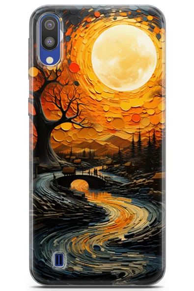 Samsung Galaxy M10 Kılıf Seri Fresh 1 Güneş Manzara AI Telefon Kılıfı