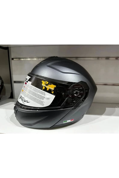 KASK SW-917 ÇENE AÇILIR GÜNEŞ GÖZLÜKLÜ MAT TİTANYUM