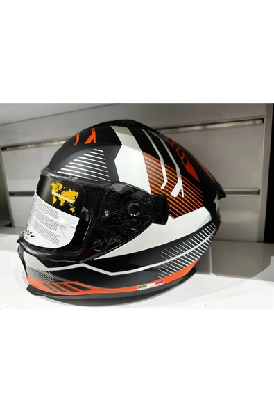 KASK SWAY SW-865 MAT GREY/ORANGE GÜNEŞ GÖZLÜKLÜ