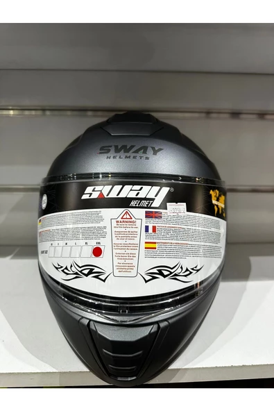 KASK SW-917 ÇENE AÇILIR GÜNEŞ GÖZLÜKLÜ MAT TİTANYUM - 3