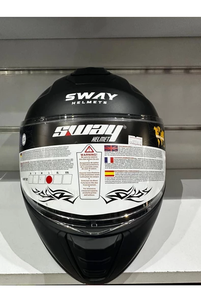 KASK SW-917 ÇENE AÇILIR GÜNEŞ GÖZLÜKLÜ MAT SİYAH - 3