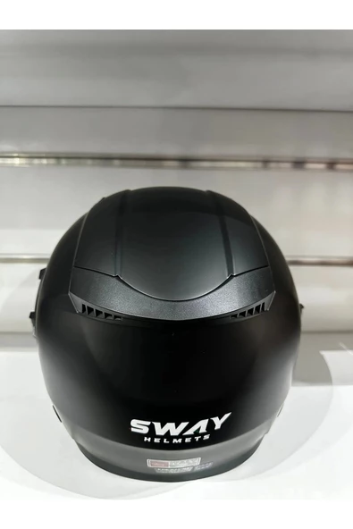 KASK SWAY SW-766 MAT SİYAH ÇENESİZ GÜNEŞ GÖZLÜKLÜ - 4