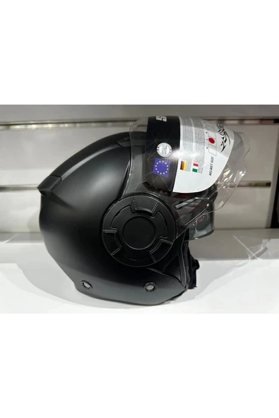 KASK SWAY SW-766 MAT SİYAH ÇENESİZ GÜNEŞ GÖZLÜKLÜ - 2