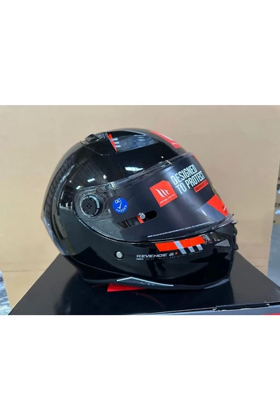 KASK MT REVENGE 2 S A11 PARLAK SİYAH - 4