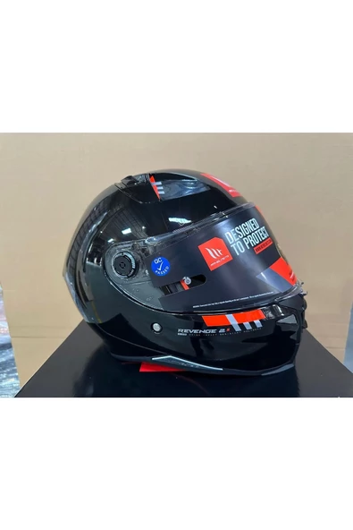 KASK MT REVENGE 2 S A11 PARLAK SİYAH - 3