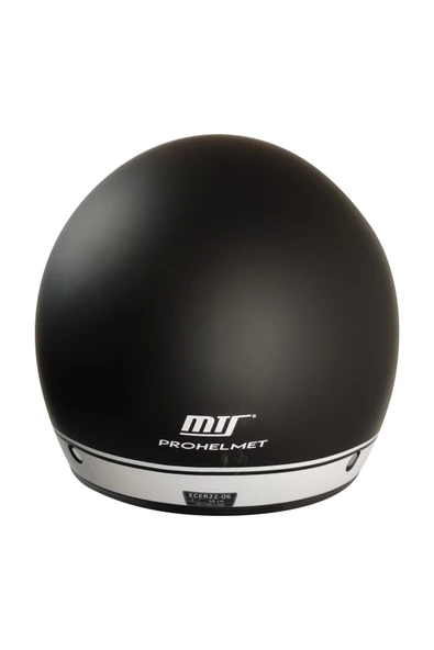 KASK MTS FX-101 MAT SİYAH/BEYAZ ÇENESİZ - 3