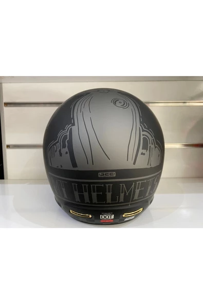 Kask Mt Jarama Zone C1 Mat Siyah/grı Cafe Racer - 4