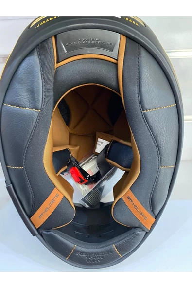 Kask Mt Jarama Baux B6 Mat Yeşil/sarı/siyah Cafe Racer - 4