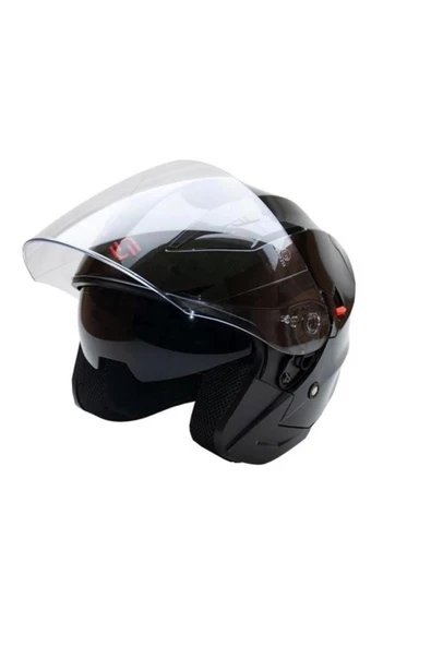 Kask Shıro Sh-450 Çenesiz Parlak Siyah - 3
