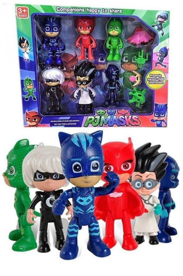Ethem Oyuncak Pjmasks 6'lı Figürler ve Aksesuarlar Oyun Seti 1166, Pj Maskeliler Figürleri ve Aksesuarları