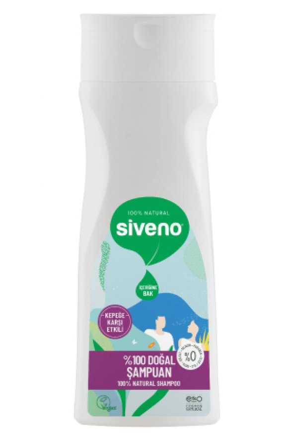 Siveno %100 Doğal Kepeğe Karşı Etkili Şampuan Yağlı Saçlar Çay Ağacı Keklik Üzümü Vegan 300 ml - 2
