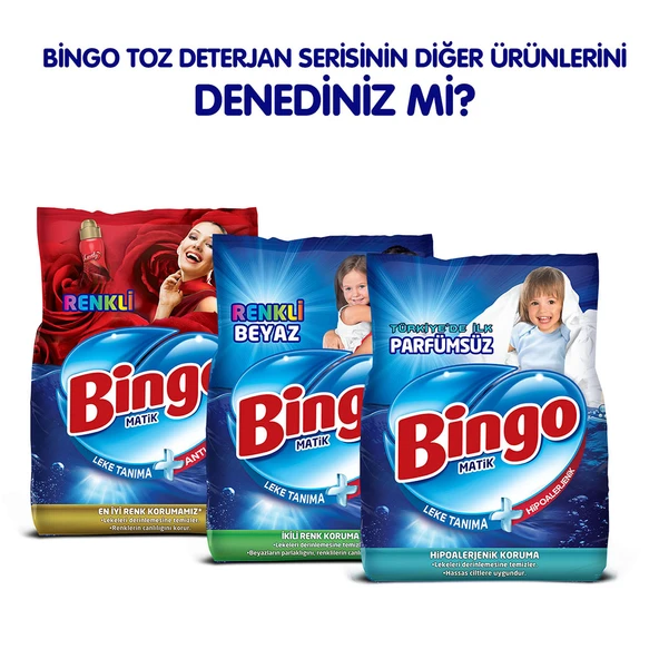 Bingo Matik Toz Çamaşır Deterjanı 4 kg Ultra Beyaz 2'li - 8