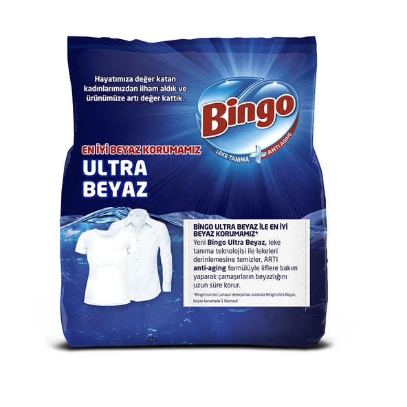 Bingo Matik Toz Çamaşır Deterjanı 4 kg Ultra Beyaz 2'li - 3