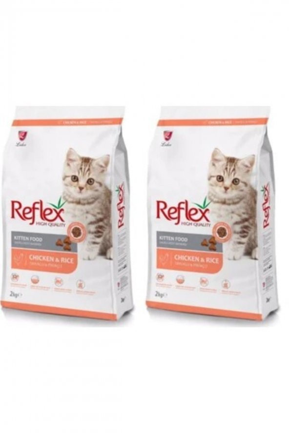 Reflex Tavuklu Ve Pirinçli Yavru Kedi Maması 2 Kg X 2 Paket