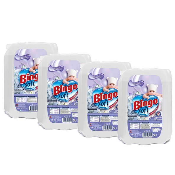 Bingo Soft Çamaşır Yumuşatıcısı Sensitive 5 L Ekonomi Paketi 4'lü - 2