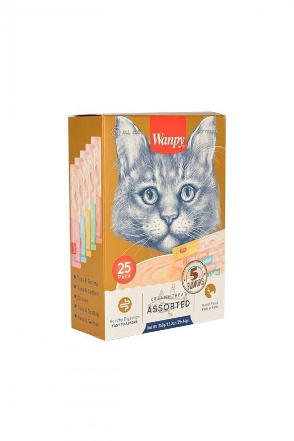 Wanpy Karışık Sıvı Kedi Ödül Maması 14gr X24