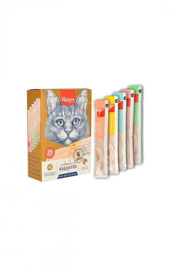 Wanpy Karışık Kedi Sıvı Ödülü 14 gr 25li Paket