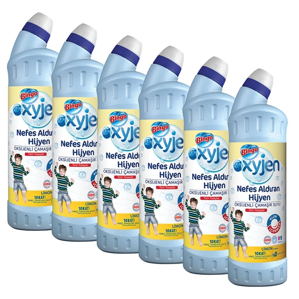 Bingo Oksijen Çamaşır Suyu 750 ml Hasas Hijyen Ekonomi Paketi 6'lı - 2