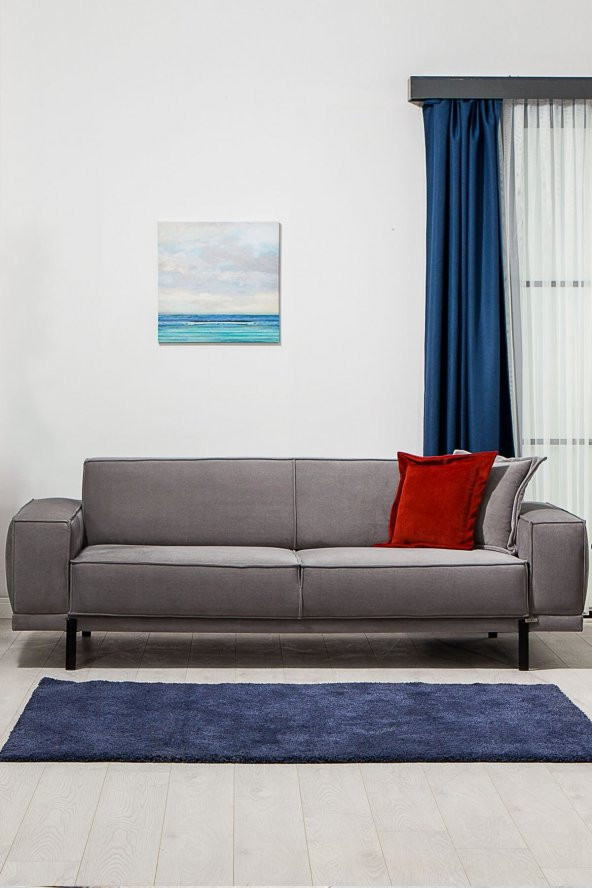 Modalife Loft Üçlü Salon oturma Odası Kanepe - Silver