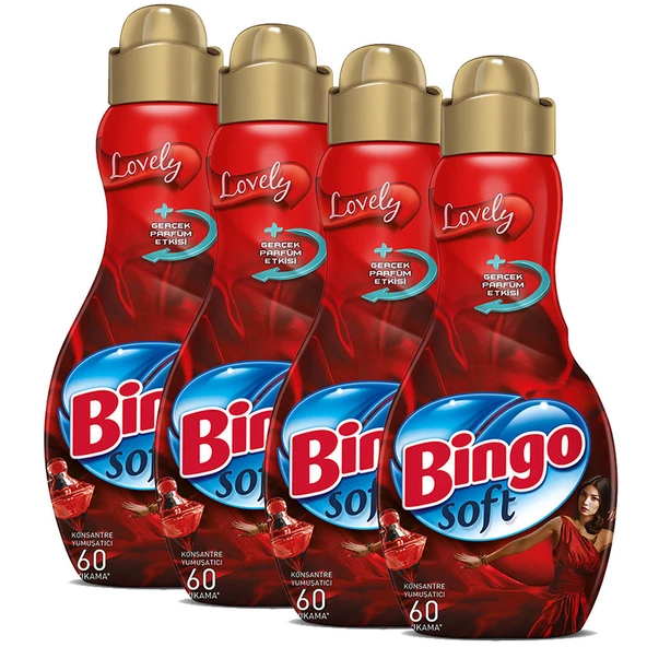 Bingo Soft Konsantre Çamaşır Yumuşatıcısı Lovely 1440 ml Ekonomi Paketi 4'lü - 2