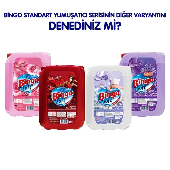 Bingo Soft Çamaşır Yumuşatıcısı Kuzumun Kokusu 5 L Ekonomi Paketi 4'lü - 4