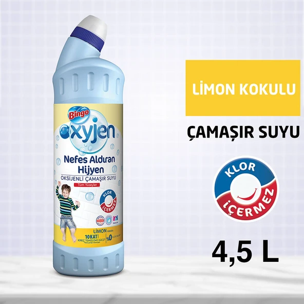 Bingo Oksijen Çamaşır Suyu 750 ml Hasas Hijyen Ekonomi Paketi 6'lı