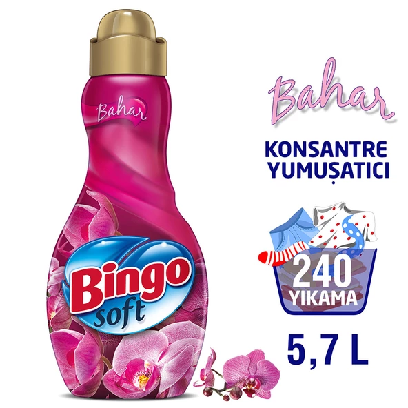 Bingo Soft Konsantre Çamaşır Yumuşatıcısı Bahar 1440 ml Ekonomi Paketi 4'lü