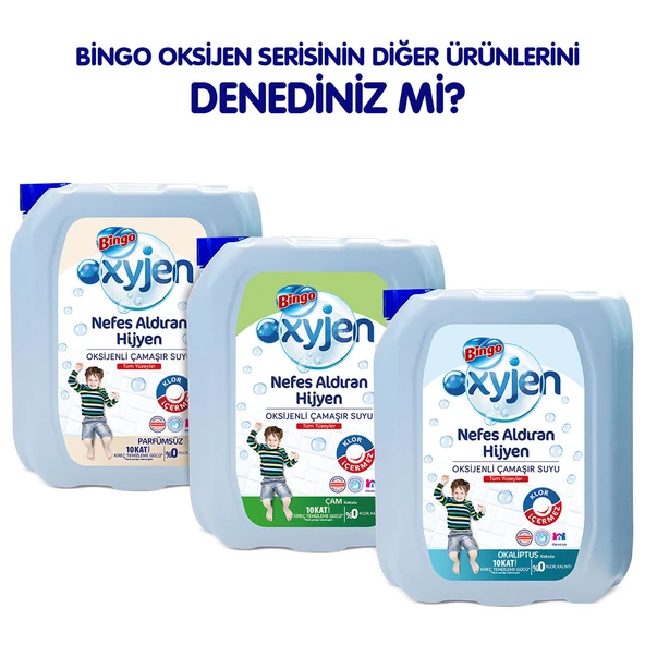 Bingo Oksijen Çamaşır Suyu 3,24 lt Limon Kokulu 4'lü - 7
