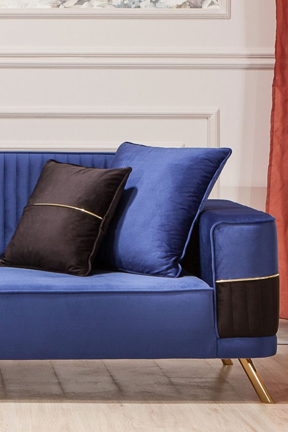 Modalife Demre Üçlü Kanepe Yataklı - Lacivert - 2