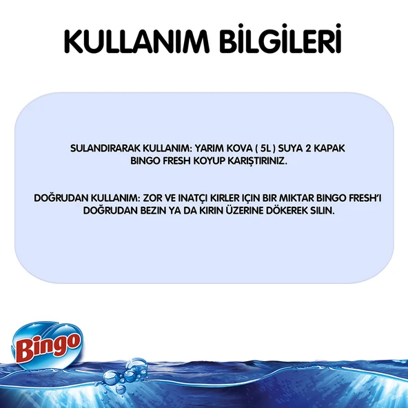 Bingo Fresh Yüzey Temizleyici 2,5 lt Masal Ekonomi Paketi 4'lü - 5