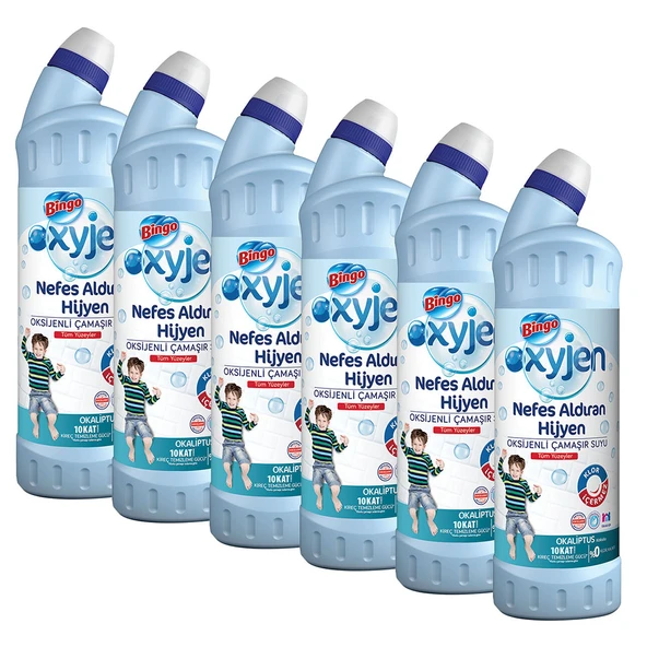 Bingo Oksijen Çamaşır Suyu 750 ml Derinlemesine Hijyen Ekonomi Paketi 6'lı - 2