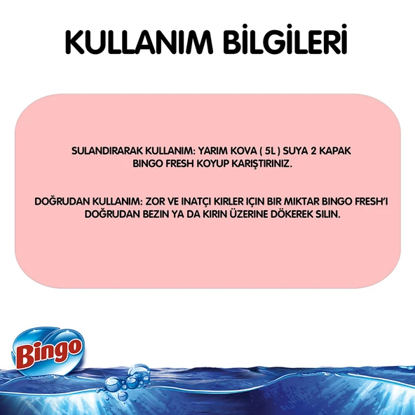 Bingo Fresh Yüzey Temizleyici 2,5 lt Lovely Ekonomi Paketi 4'lü - 4
