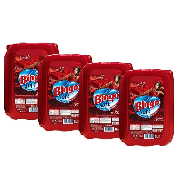 Bingo Soft Standart Çamaşır Yumuşatıcısı Lovely 5 L 4'lü - 2
