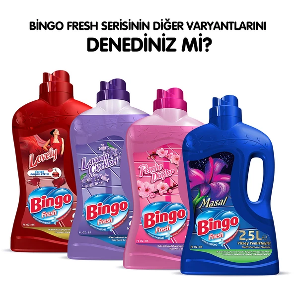 Bingo Fresh Yüzey Temizleyici 2,5 L Mutlu Yuvam 4'lü - 5