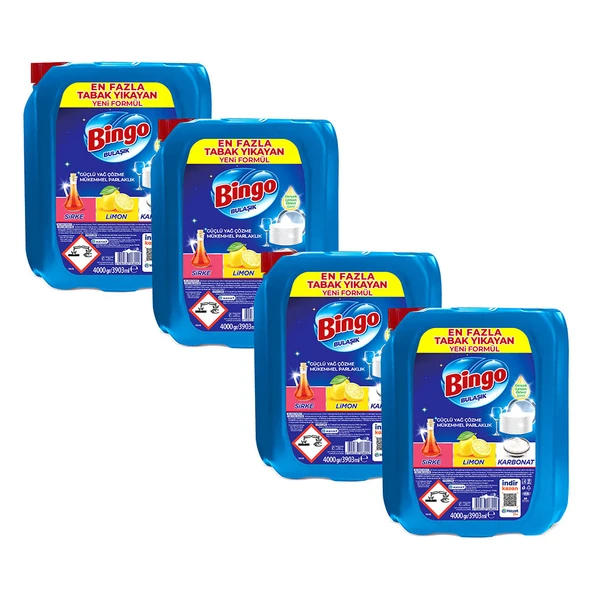 Bingo Bulaşık Sıvısı 4 kg Limon 4'lü - 2