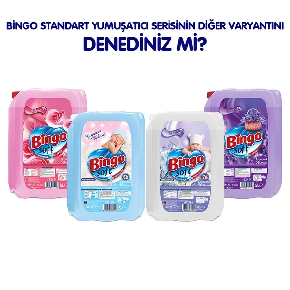 Bingo Soft Standart Çamaşır Yumuşatıcısı Lovely 5 L 4'lü - 4