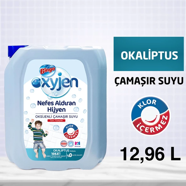 Bingo Oksijen Çamaşır Suyu 3,24 lt Okaliptus 4'lü