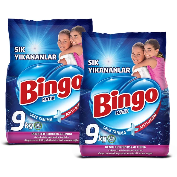 Bingo Matik Toz Çamaşır Deterjanı 9 kg Ekonomi Paketi 2'li - 2