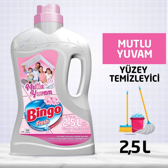 Bingo Büyük Ekonomi Paketi ; Çamaşır Yumuşatıcısı + Bulaşık Sıvısı + Yüzey Temizleyicisi Mutlu Yuvam - 6