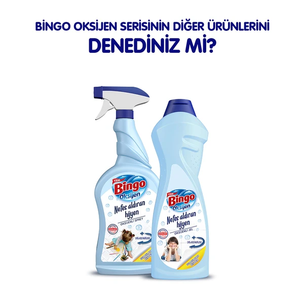 Bingo Oksijen Çamaşır Suyu 750 ml Ferahlatan Hijyen Ekonomi Paketi 6'lı - 7