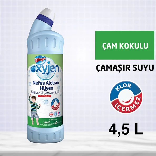 Bingo Oksijen Çamaşır Suyu 750 ml Ferahlatan Hijyen Ekonomi Paketi 6'lı