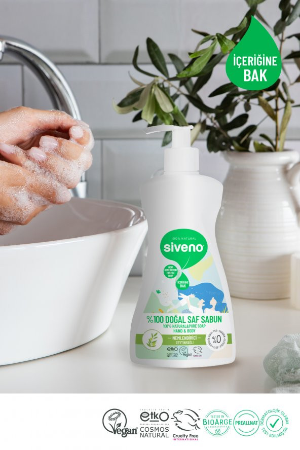 Siveno %100 Doğal Sıvı Kastil Sabun Zeytinyağlı Yoğun Nemlendirici Arındırıcı Bitkisel Vegan 300 Ml - 6