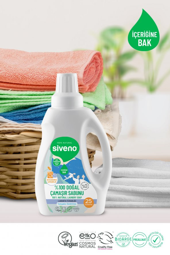 Siveno %100 Doğal Çamaşır Sabunu %100 Bitkisel Deterjan Yumuşatıcı Gerektirmez Konsantre Vegan 750 ml - 4