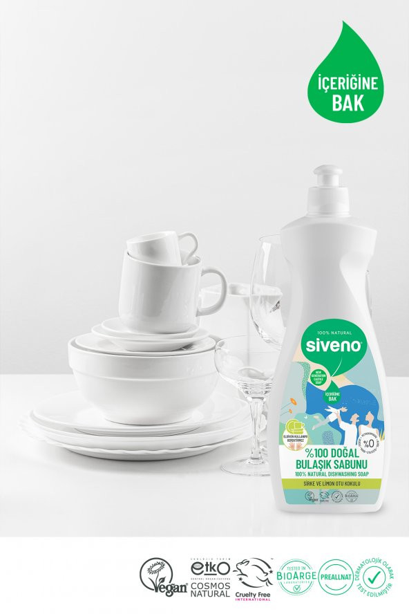 Siveno %100 Doğal Bulaşık Sabunu Bitkisel Elde Bulaşık Sabunu Nemlendirici Vegan 500 ml - 4