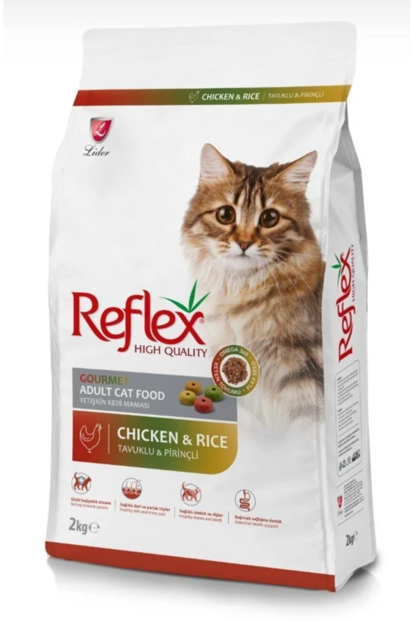 Multicolor Renkli Tavuklu Yetişkin Kedi Maması 2 Kg X 3 Paket