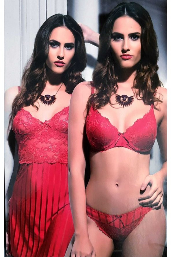 Lıngerıe Gecelik 3'Lü Takım Set SW-M-300 - 2